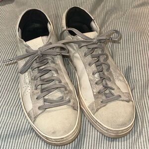 P448 low top sneakers, cow hide detail, size 7